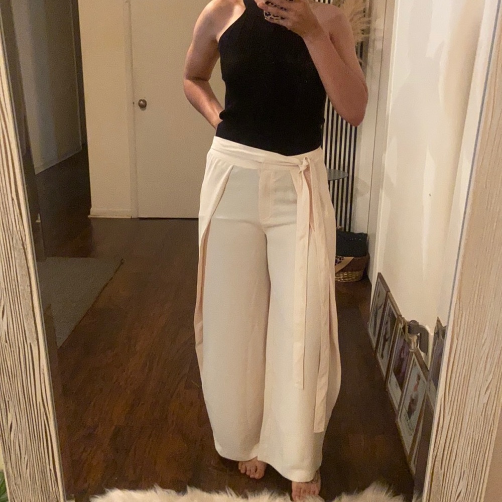 Shein premium tie front pants